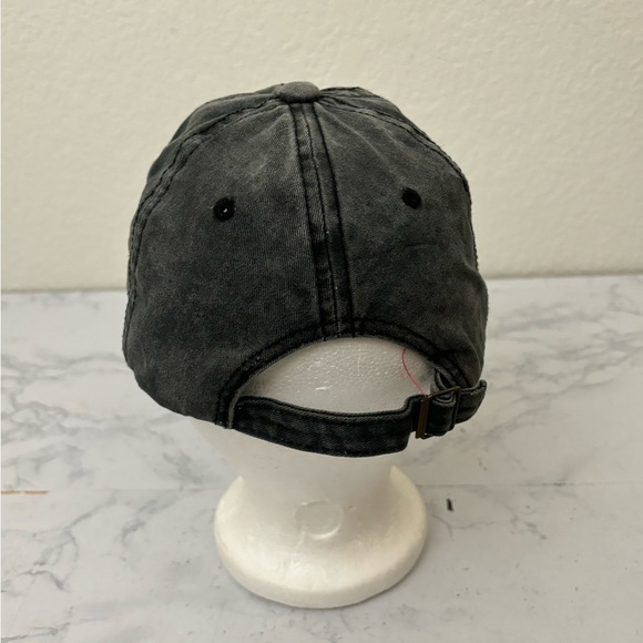 Air Force New York Distressed Strapback Hat Men’s Gray Stonewashed Cap​​ - Picture 2 of 6